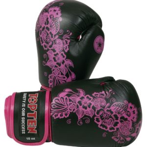 TOP TEN Boxhandschuhe Ultimate Woman Fight für Frauen Schwarz-Pink
