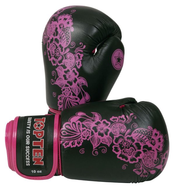 TOP TEN Boxhandschuhe Ultimate Woman Fight für Frauen Schwarz-Pink