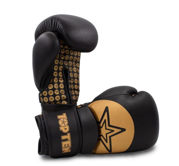 TOP TEN Boxhandschuhe Wrist Star Schwarz-Gold