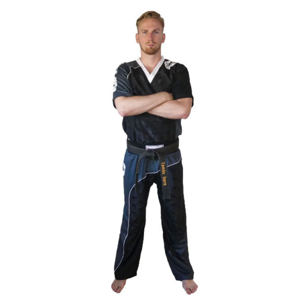 TOP TEN Kickbox Uniform Bow Schwarz-Grau