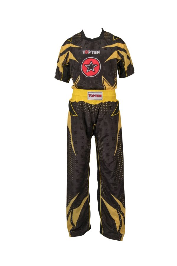 TOP TEN Kickbox Uniform Future Schwarz-Gelb