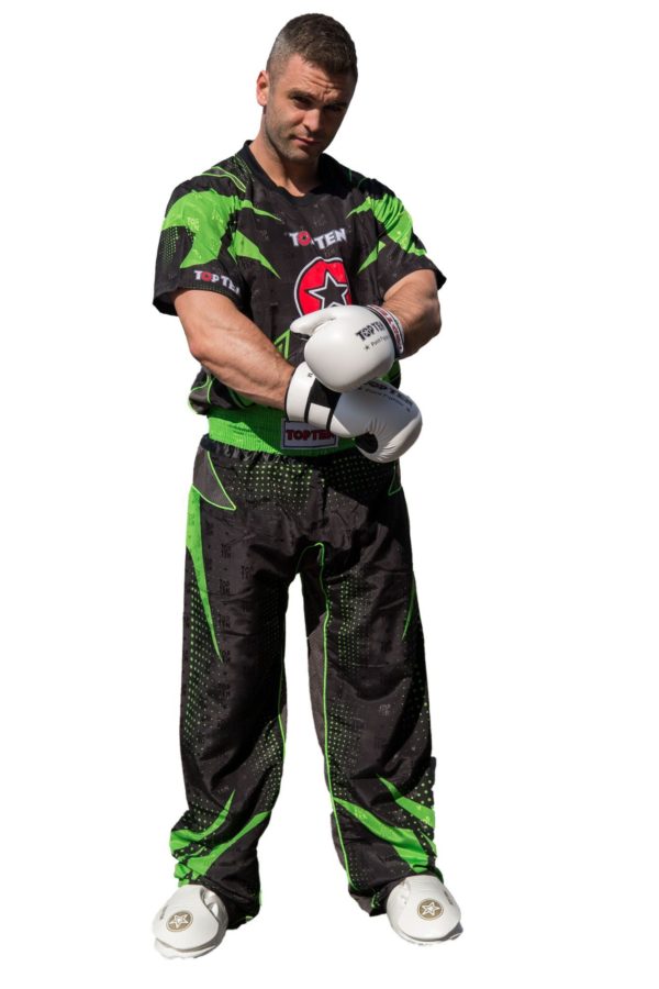 TOP TEN Kickbox Uniform Future Schwarz-Grün