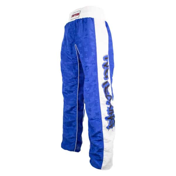 TOP TEN Kickboxhose Graffiti Blau