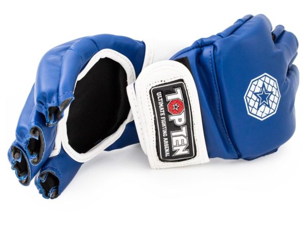 TOP TEN MMA Handschuhe Striking C-Type Blau-Weiß