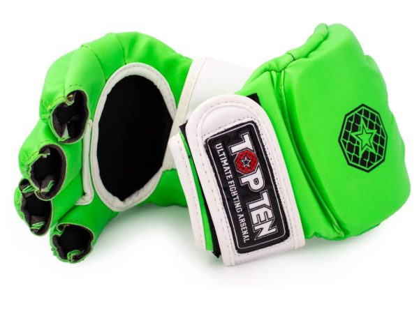 TOP TEN MMA Handschuhe Striking C-Type Grün-Weiß