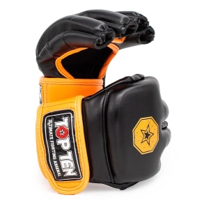 TOP TEN MMA Handschuhe Striking C-Type Schwarz-Orange