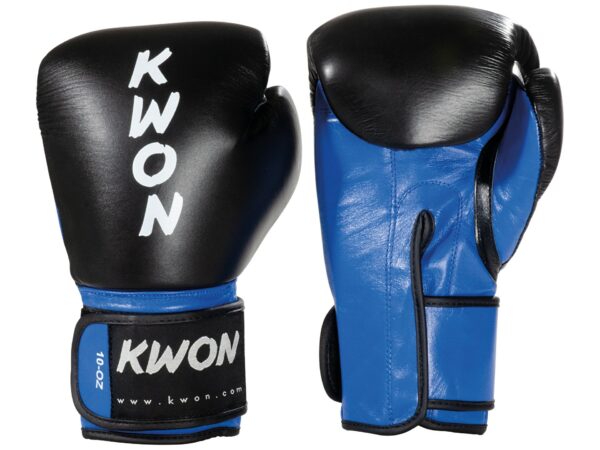 KWON Kickboxhandschuhe KO Champ Schwarz-Blau